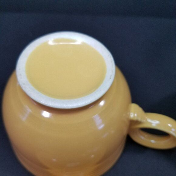 Fiestaware Homer Laughlin Vintage Yellow Teacup and Saucer Set of 2 Fies… - Picture 6 of 6